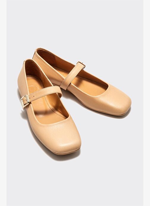 Naturel Deri Kadın Babet - Görsel 3