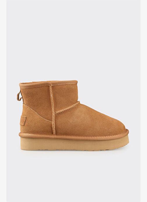 Camel Deri Kadın Günlük Bot - Görsel 2