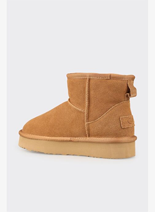 Camel Deri Kadın Günlük Bot - Görsel 4