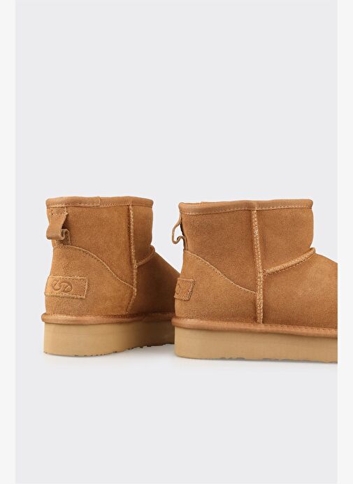 Camel Deri Kadın Günlük Bot - Görsel 5