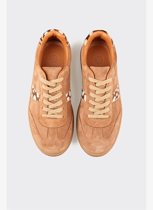 Taba Deri Kadın Spor Ayakkabı - Görsel 5