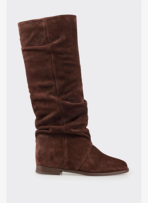 Kahve Deri Kadın Çizme - Görsel 2