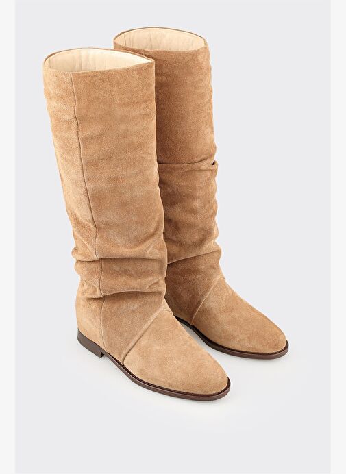 Taba Deri Kadın Çizme - Görsel 3