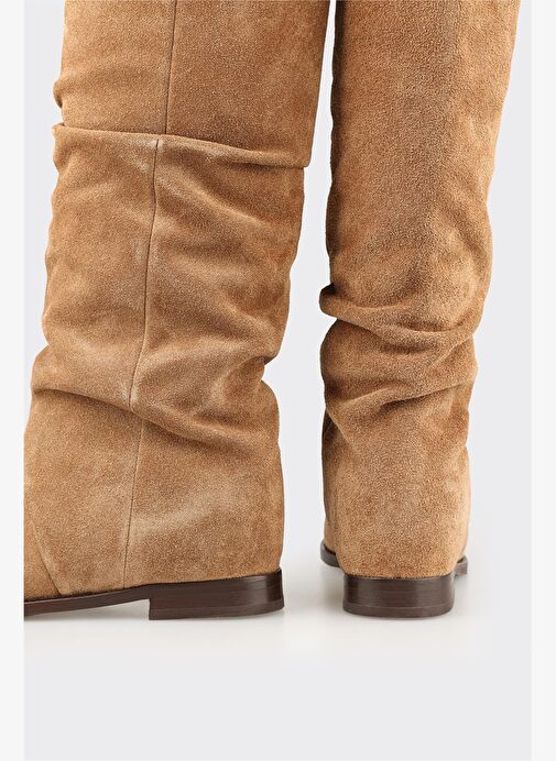 Taba Deri Kadın Çizme - Görsel 5