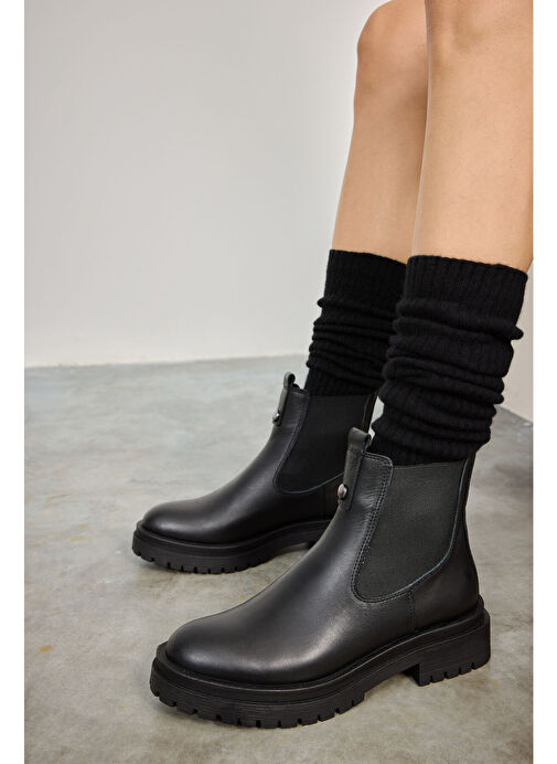 Ziya, Kadın Hakiki Deri Bot 143359Z310 Siyah - Görsel 5