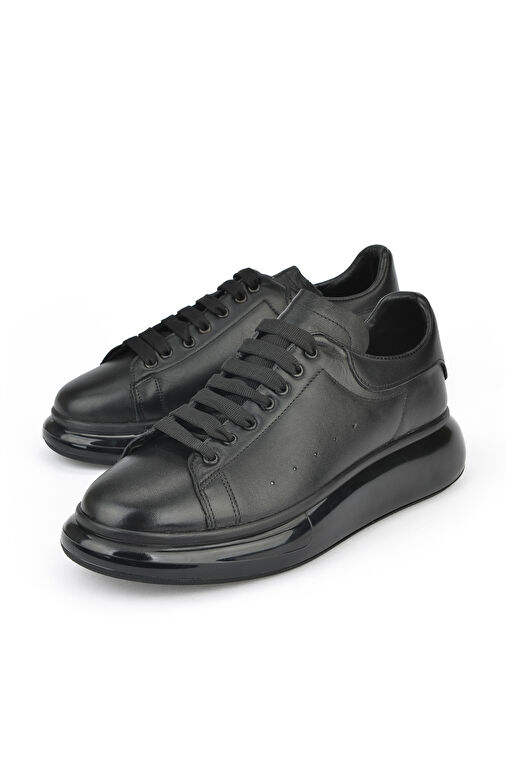 Ziya, Erkek Hakiki Deri Sneaker 143423Z120 Siyah - Görsel 3