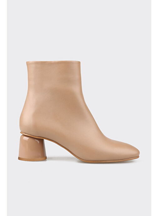 Naturel Deri Kadın Klasik Bot - Görsel 2