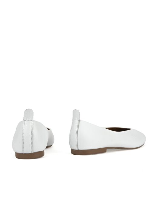 Ziya Beyaz Kadın Deri Babet 1511044Z105_500 - Görsel 6