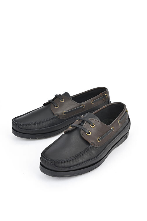 Ziya Siyah-Kahverengi Erkek Deri Günlük Ayakkabı 101119 29_001 - Görsel 3