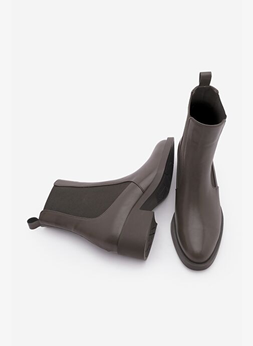 Kadın Elastik Yan Bantlı Günlük Bot Espato Kahve - Görsel 8