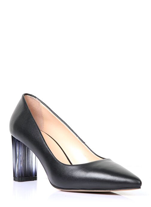 Nemesis Gerçek Deri Kadın Topuklu Ayakkabı Siyah - Görsel 5