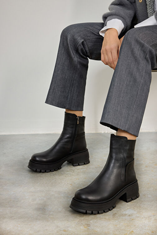 Ziya, Kadın Hakiki Deri Bot 143359Z615 Siyah - Görsel 2