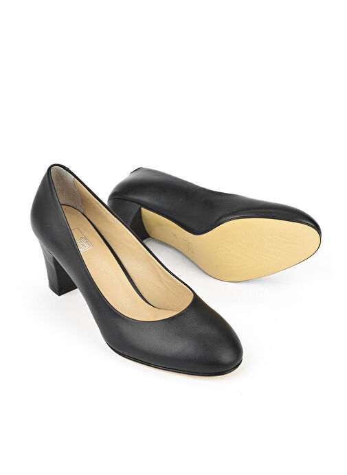 Ziya Siyah Kadın Deri Topuklu Ayakkabı 1431030Z25014_000 - Görsel 6