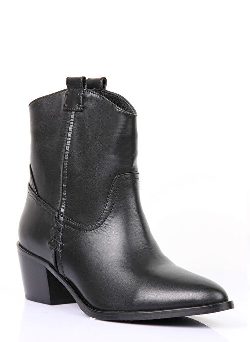 Nemesis Gerçek Deri Kadın Bot Siyah - Görsel 6