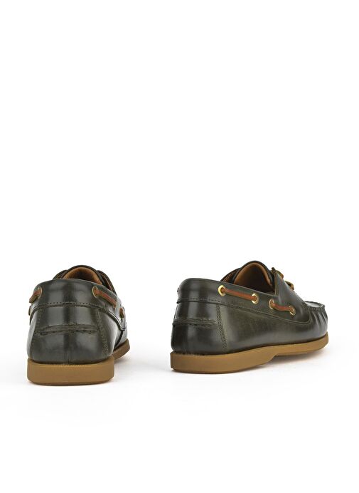 Ziya, Erkek Hakiki Deri Ayakkabı 1511007ZD1001 Haki - Görsel 7