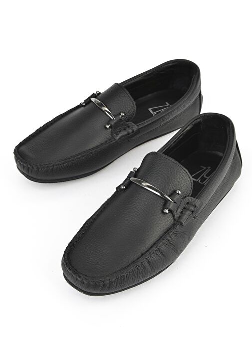 Ziya, Erkek Hakiki Deri Ayakkabı 1511007ZB02 Siyah - Görsel 6