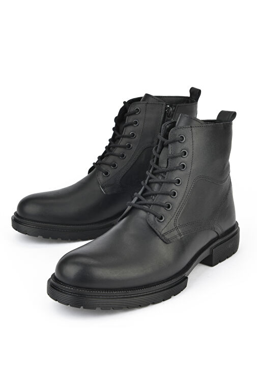 Ziya, Erkek Hakiki Deri Bot 143423Z2106 Siyah - Görsel 6