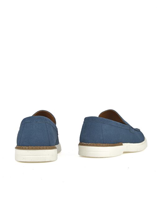 Ziya, Erkek Hakiki Deri Ayakkabı 1511007ZB042 Mavi - Görsel 5