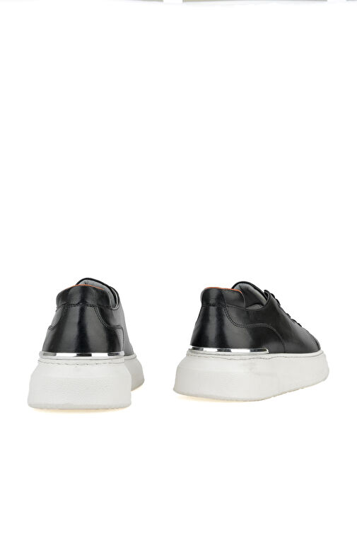 Ziya, Erkek Hakiki Deri Sneaker 151987Z024 Siyah - Görsel 6