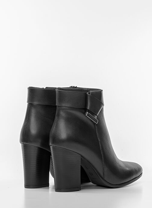 Nemesis Gerçek Deri Fermuarlı Kadın Bot Siyah - Görsel 7