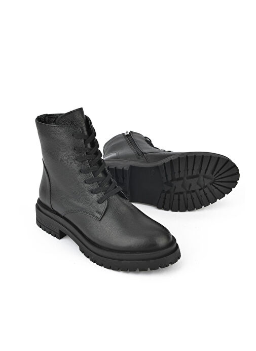 Ziya, Kadın Hakiki Deri Bot 143359Z305 Siyah - Görsel 4