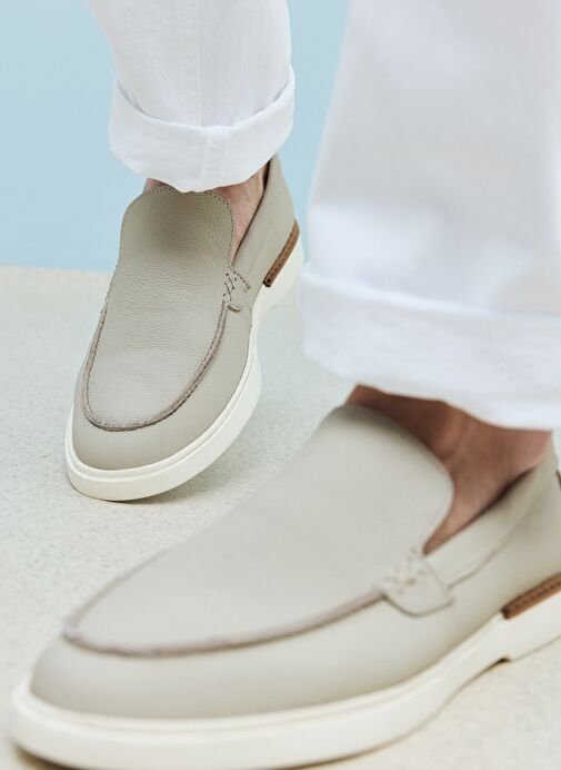 Ziya, Erkek Hakiki Deri Ayakkabı 1511007ZB04 Bej - Görsel 4