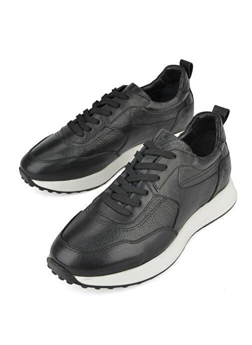 Ziya, Erkek Hakiki Deri Sneaker 1511026Z280 Siyah - Görsel 6