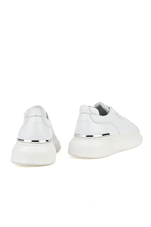 Ziya, Erkek Hakiki Deri Sneaker 151987Z024 Beyaz - Görsel 6