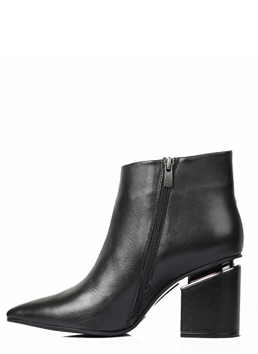 Kiara Gerçek Deri Kadın Topuklu Bot Siyah - Görsel 3