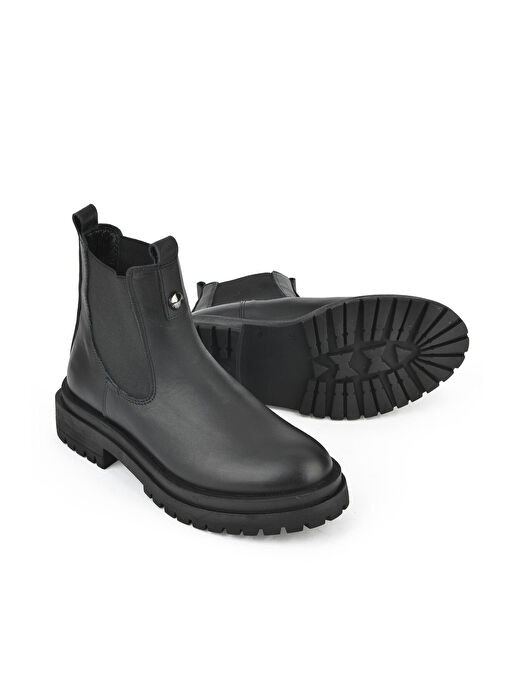 Ziya, Kadın Hakiki Deri Bot 143359Z310 Siyah - Görsel 4