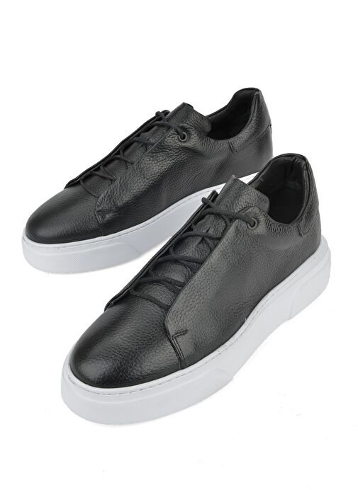 Ziya, Erkek Hakiki Deri Sneaker 1511026Z855 Siyah - Görsel 7