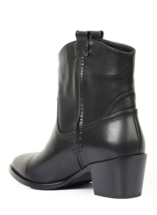 Nemesis Gerçek Deri Kadın Bot Siyah - Görsel 4