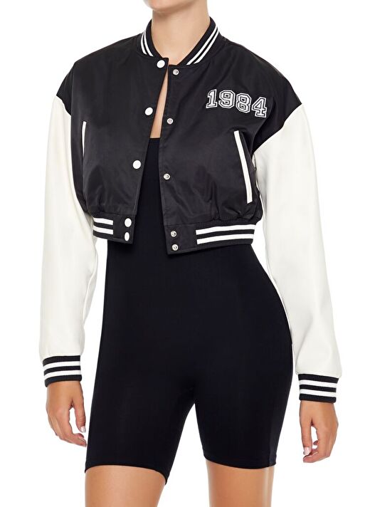 Crop Bomber Ceket 1