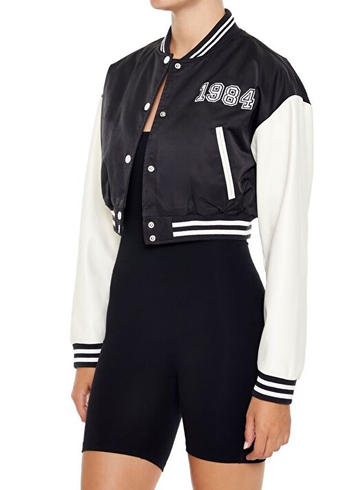 Crop Bomber Ceket 3