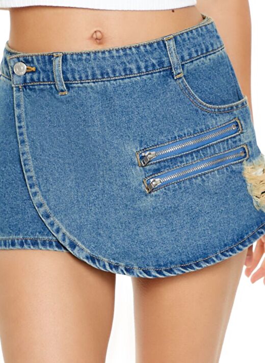Denim Şort Etek 3