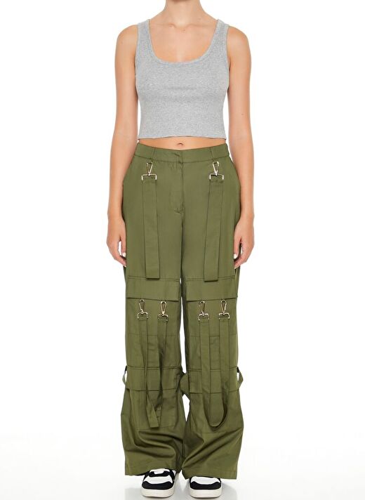 Wide-Leg Utility Kargo Pantolon 1