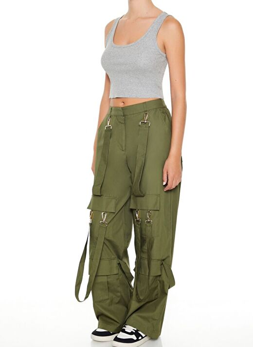 Wide-Leg Utility Kargo Pantolon 2