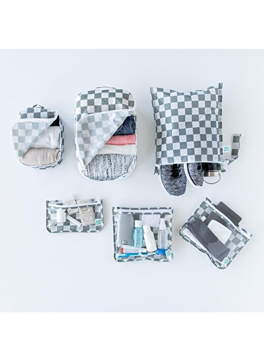 Bumkins Düzenleyici Çanta Seti - Charcoal Check  4