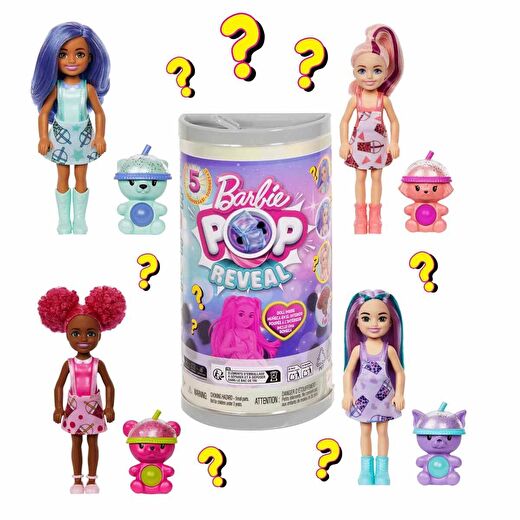 Barbie Chelsea Pop Reveal Boba Çayı Serisi HRK63  2