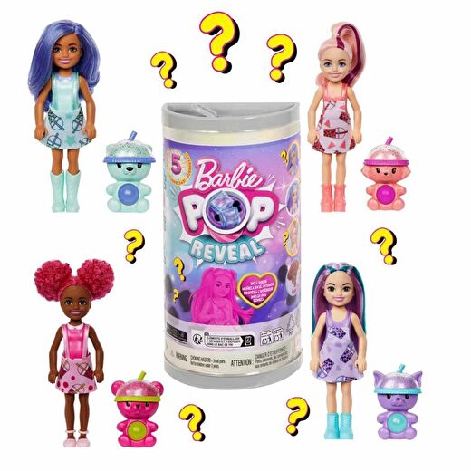 Barbie Chelsea Pop Reveal Boba Çayı Serisi HRK63  4
