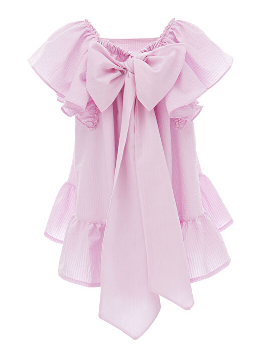 Fiyonklu Poplin Elbise 3
