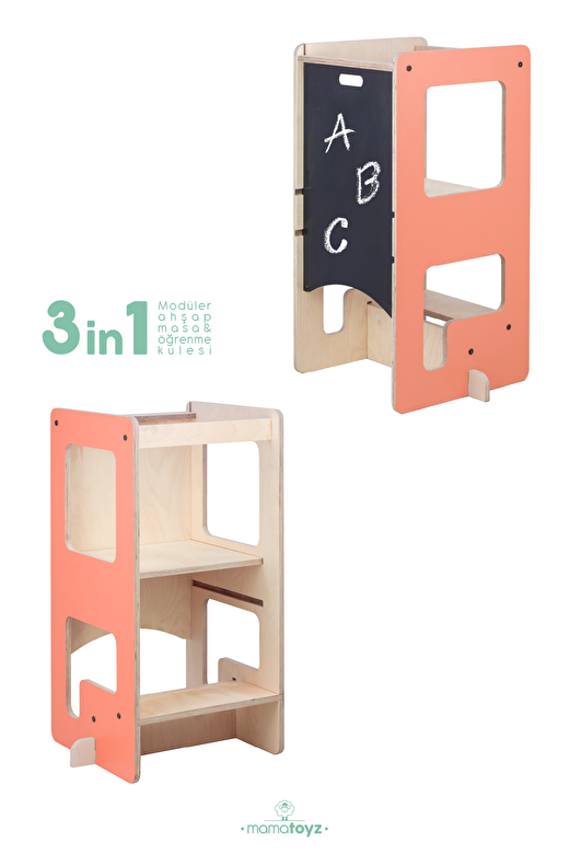 Flip | Terra Cotta 3'ü 1 Arada Öğrenme Kulesi & Aktivite Masası & Yazı Tahtası 3
