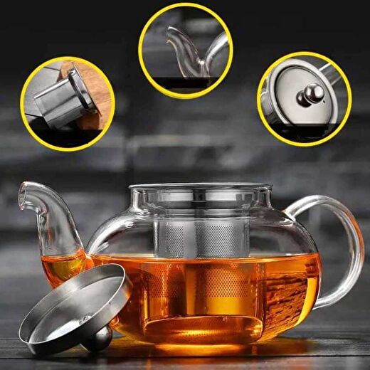 COFFEE TOOLSCAM DEMLİK 600 ML - ÇELİK SÜZGEÇ (CD-600M) 2