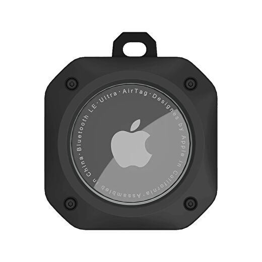 Buff TagSafe ProShield Taşınabilir Anahtarlık AirTag Kılıf Black 3