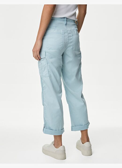 Lyocell™ Straight Leg Crop Kargo Pantolon 4