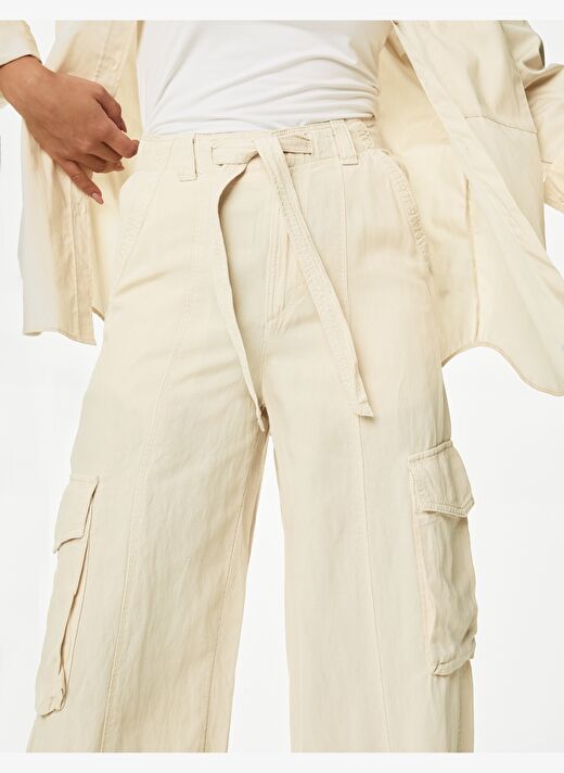 Wide Leg Keten Kargo Pantolon 2