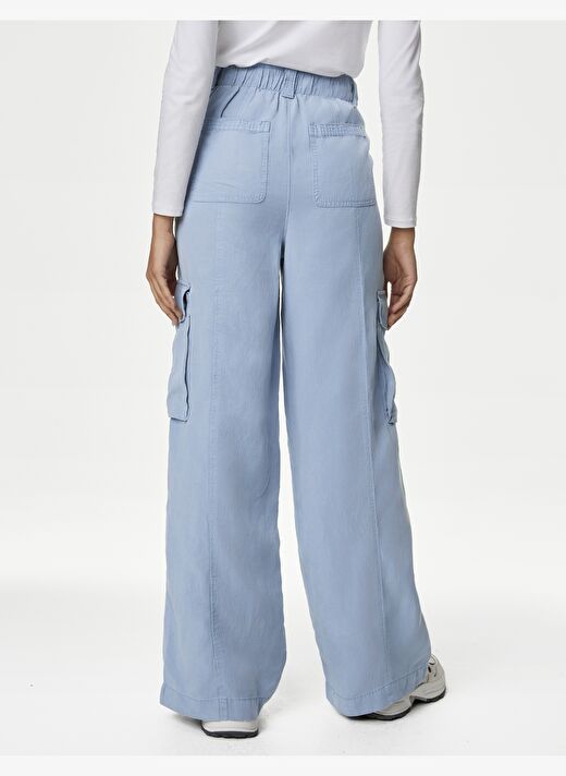 Wide Leg Keten Kargo Pantolon 3