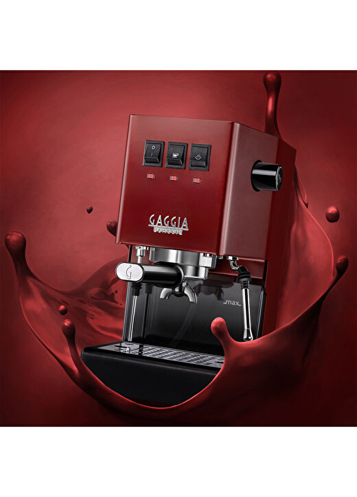Gaggia New Classic E24 Kırmızı Manuel Espresso Makinesi 3