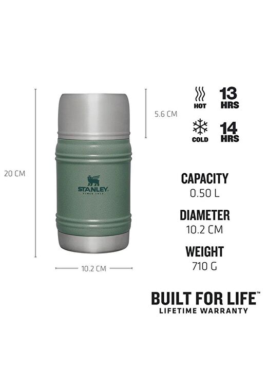 Stanley The Artisan Thermal Food Jar .50L / 17Oz Hammertone Green Yemek Termosu 4