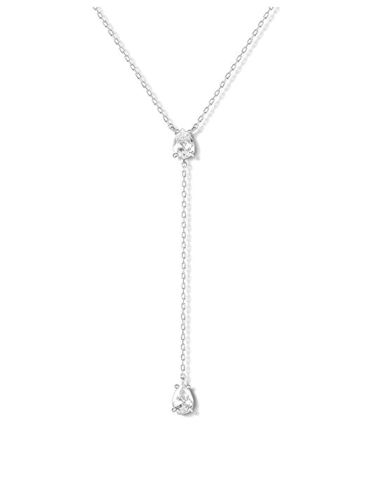 Arzu Pendant Y Kolye 1 mikron 18 Ayar Altın/Rodyum Kaplama (925 Ayar Gümüş Üzerine) 1